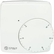 Проводной электронный термостат STOUT WFHT-BASIC со светодиодом