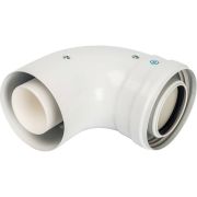 Конденсационное колено STOUT 90°/ адаптер 90° DN60/100 м/п PP-FE (совместим. с Baxi,Viessmann)