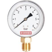 Манометр радиальный ROMMER 80 мм 1/2