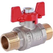 Кран шаровой ROMMER 1/2 НР/НР, ручка бабочка