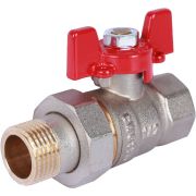 Кран шаровой ROMMER с американкой 1/2 ВН/НР, ручка бабочка