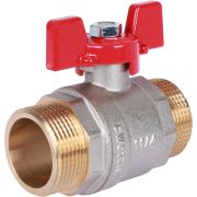 Кран шаровой ROMMER 1 1/4 НР/НР, ручка бабочка