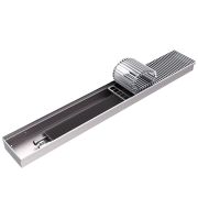 Конвектор внутрипольный ROMMER RCN 120.200.1100 (Решётка роликовая, анодированный алюминий)