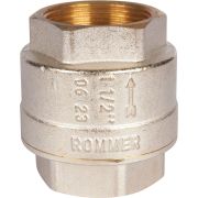 Клапан обратный пружинный муфтовый с металлическим седлом ROMMER 11/2