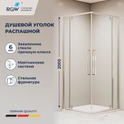 Душевой уголок с распашными дверями на петлях - RGW SV-33 1000x1000