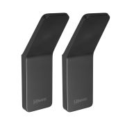 Крючок одинарный Lemark SMOOTH LINE для полотенец и халатов, чёрный матовый
