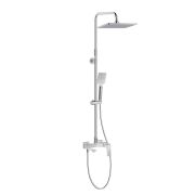 Смеситель Lemark Hosta LM12362C для ванны и душа с регулируемой высотой штанги и верхней душевой лейкой «Тропический дождь» ТОЛЬКО ОНЛАЙН!